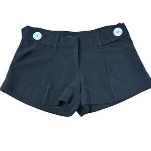 BAZZ.  Black High Waist Structured Dress Shorts